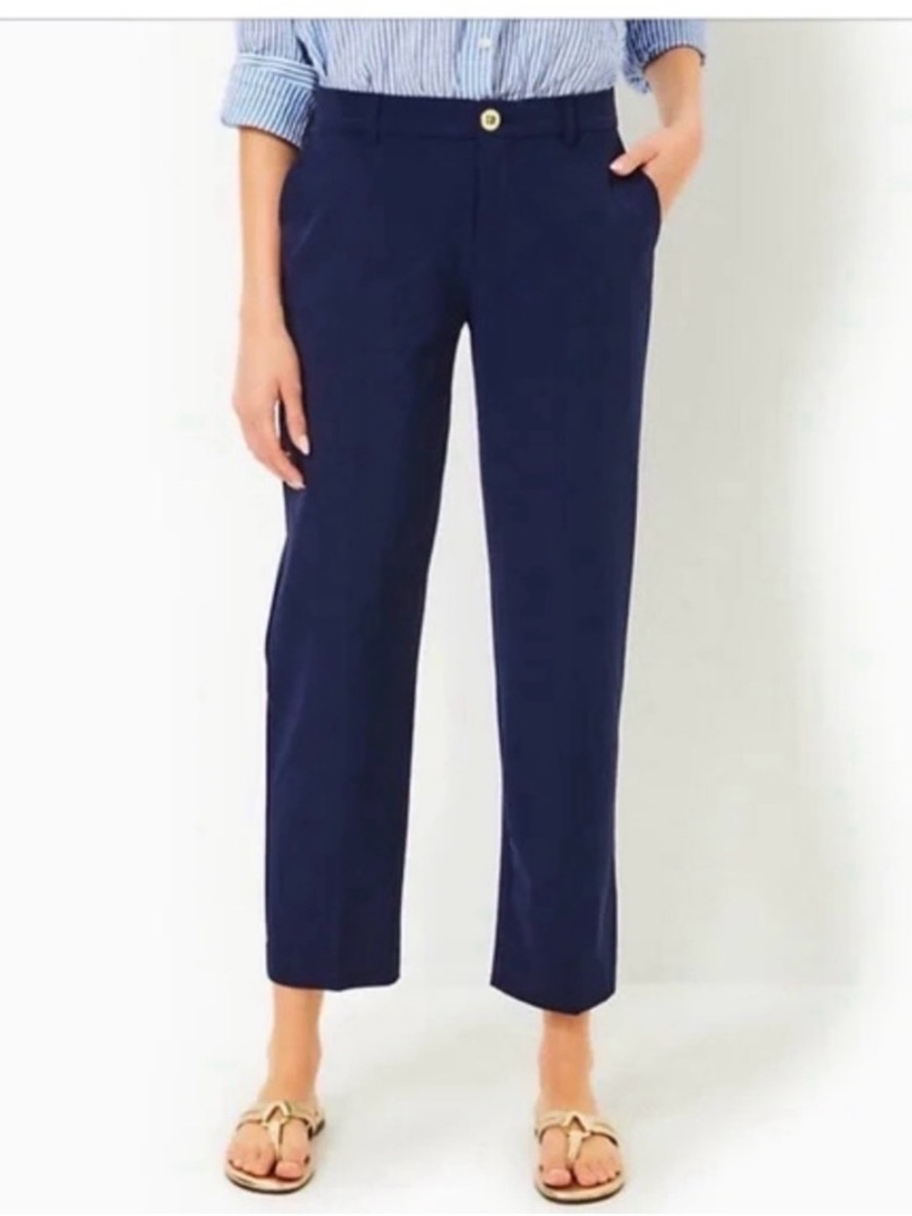 Lilly Pulitzer UPF 50+ 28" Travel Trouser-Size 10 True Navy